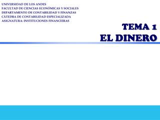 TEMA 1 EL DINERO