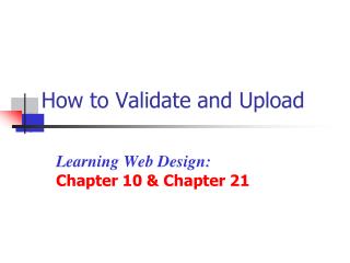 How to Validate and Upload