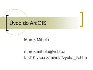 Úvod do ArcGIS