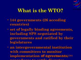 What is the WTO?