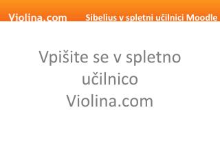 Sibelius v spletni učilnici Moodle