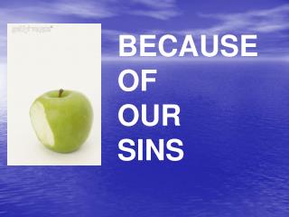 BECAUSE OF OUR SINS