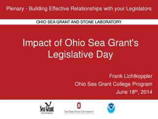 Impact of Ohio Sea Grant's Legislative Day