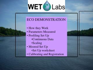 ECO DEMONSTRATION 	How they Work Parameters Measured Profiling Set Up Continuous Data Scaling