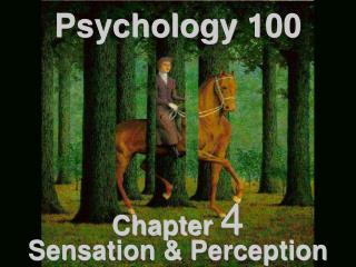 Psychology 100 Chapter 4 Sensation &amp; Perception