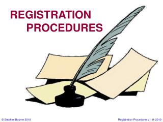 REGISTRATION 			PROCEDURES