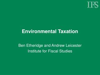 Environmental Taxation
