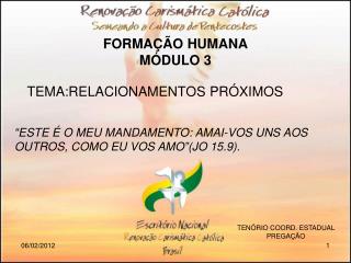 FORMAÇÃO HUMANA MÓDULO 3