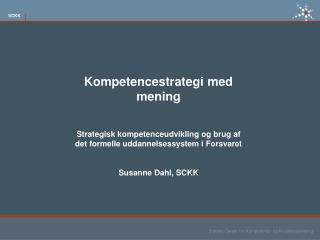 Kompetencestrategi med mening