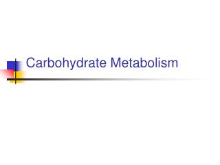 Carbohydrate Metabolism