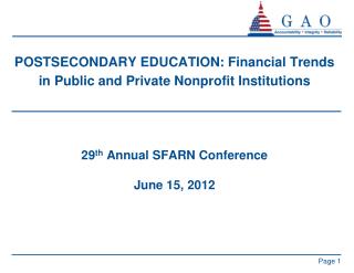POSTSECONDARY EDUCATION: Financial Trends in Public and Private Nonprofit Institutions