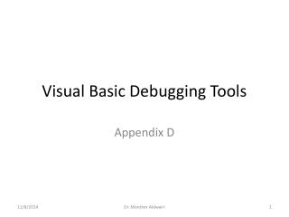 Visual Basic Debugging Tools