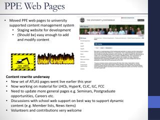 PPE Web Pages