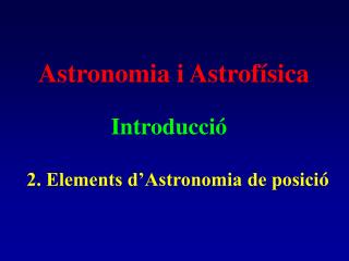 Astronomia i Astrof ísica