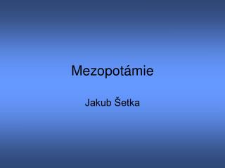 Mezopotámie