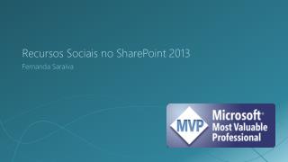 Recursos Sociais no SharePoint 2013