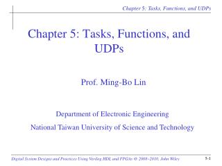 Chapter 5: Tasks, Functions, and UDPs