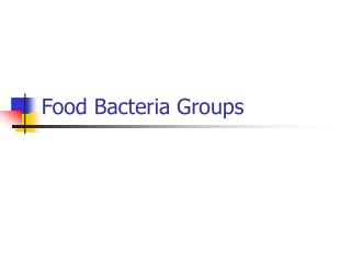 Food Bacteria Groups