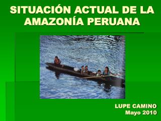 SITUACIÓN ACTUAL DE LA AMAZONÍA PERUANA