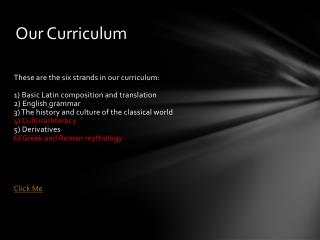 Our Curriculum