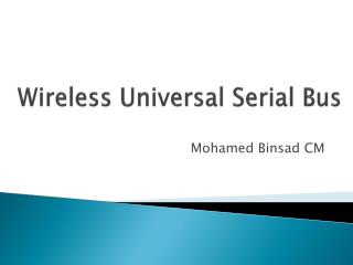 Wireless Universal Serial Bus