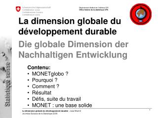 La dimension globale du développement durable