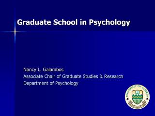 Graduate School in Psychology