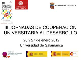 III JORNADAS DE COOPERACIÓN UNIVERSITARIA AL DESARROLLO