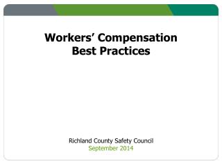 Workers’ Compensation Best Practices