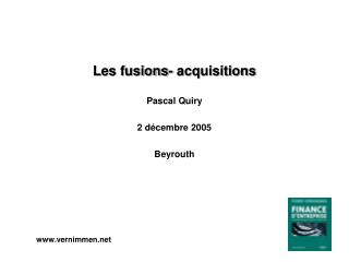 Les fusions- acquisitions