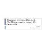 -Pregnancy test Urine EVA test -The Measurement of Urinary 17-Oxosteroids.