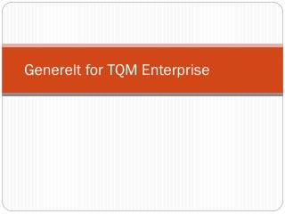 Generelt for TQM Enterprise