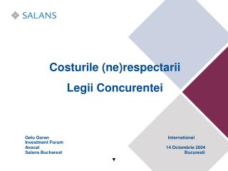 Costurile (ne)respectarii Legii Concurentei