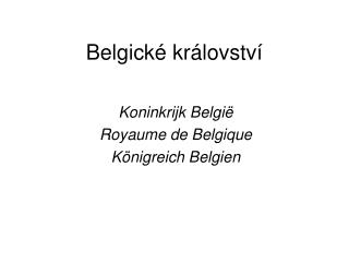 Belgické království