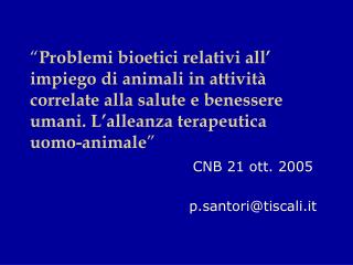 CNB 21 ott. 2005 p.santori@tiscali.it