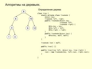 Алгоритмы на деревьях.