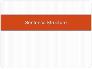 Sentence Structure