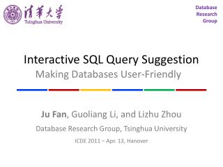 Interactive SQL Query Suggestion