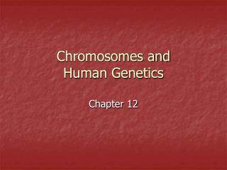 Chromosomes and Human Genetics