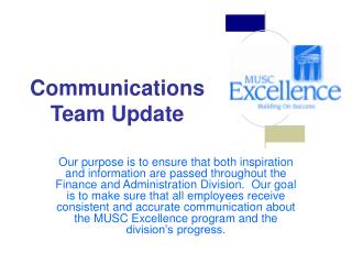 Communications Team Update