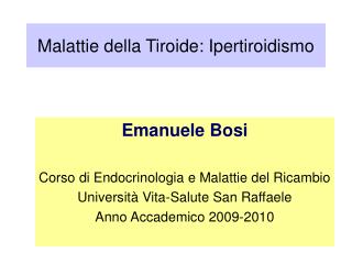 Malattie della Tiroide: Ipertiroidismo