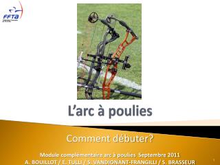 L’arc à poulies