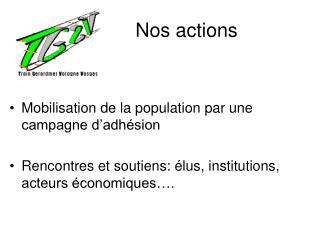 Nos actions