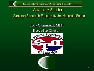 Advocacy Session Sarcoma Research Funding by the Nonprofit Sector