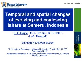Temporal and spatial changes of evolving and coalescing lahars at Semeru, Indonesia