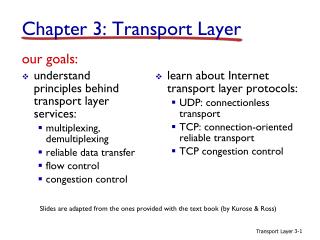 Chapter 3: Transport Layer