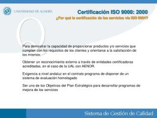 Certificación ISO 9000: 2000