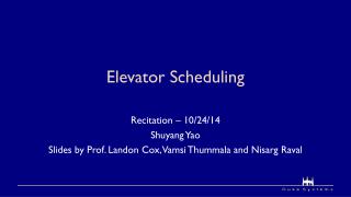 Elevator Scheduling