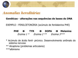 Anomalias hereditárias