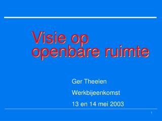 Visie op openbare ruimte